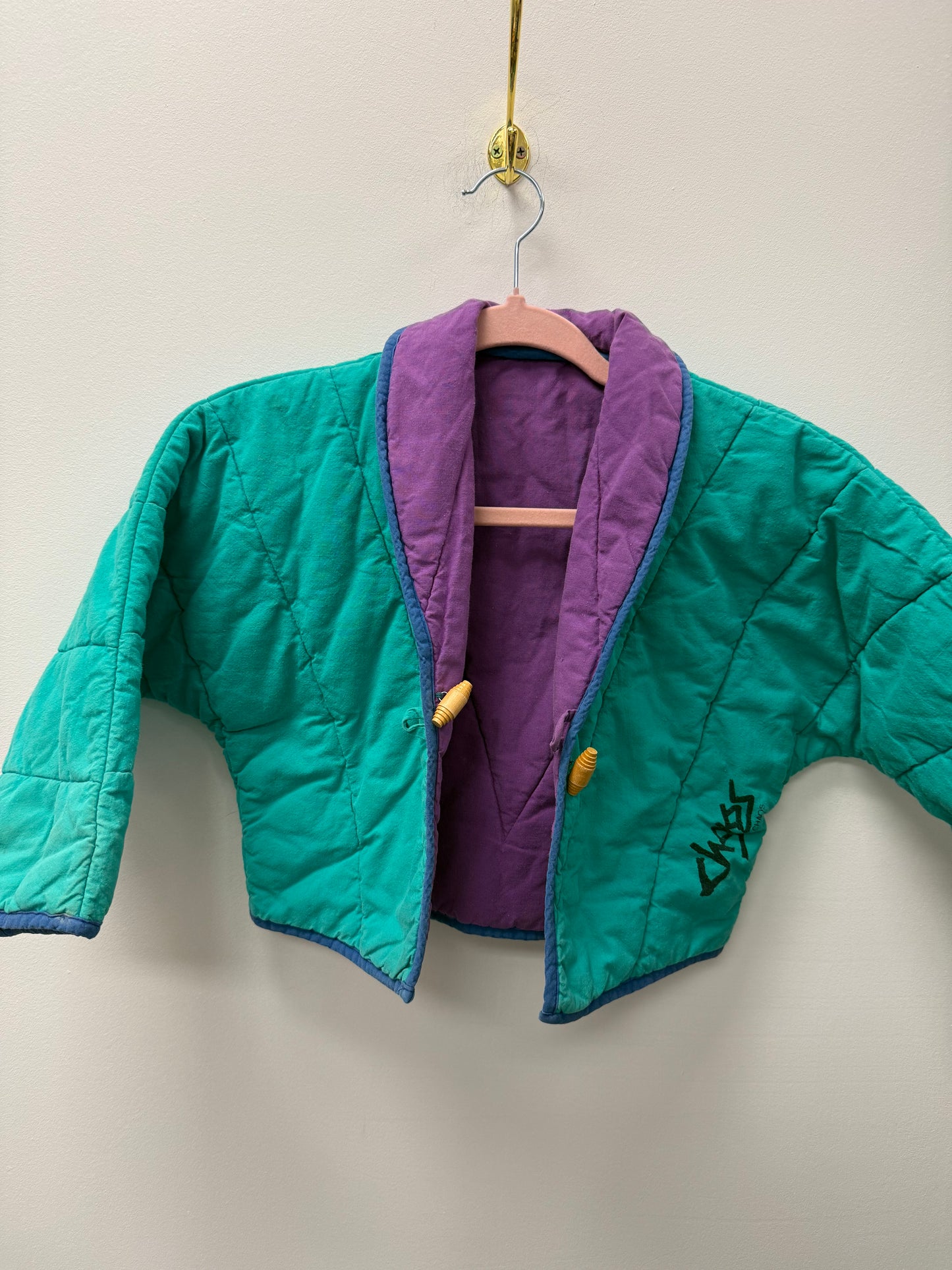 VINTAGE STYLE REVERSIBLE BOMBER JACKET SIZE 5-6 ROUGHLY
