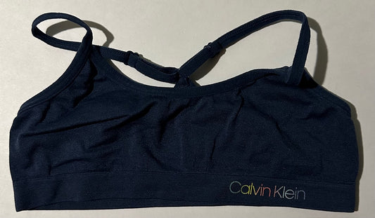 Calvin Klein, Navy Blue Training Bra - Size 6/6X