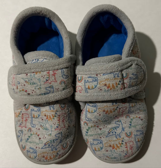 Unknown Brand, Grey Dinosaur Slippers - Size 9-10T