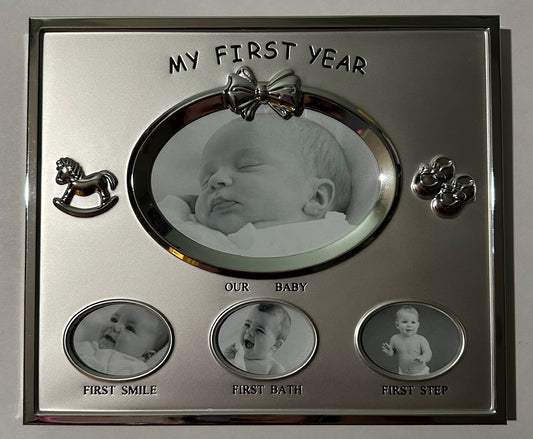 *New* Carlton Cards, "My First Year" Silver Photo Frame