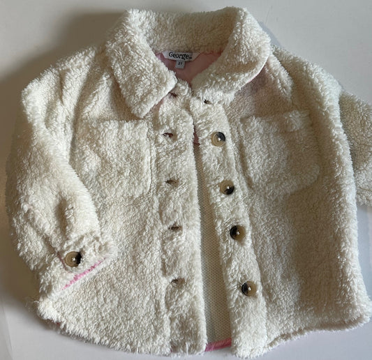 George, Lined Sherpa Button-Up - Size 2T