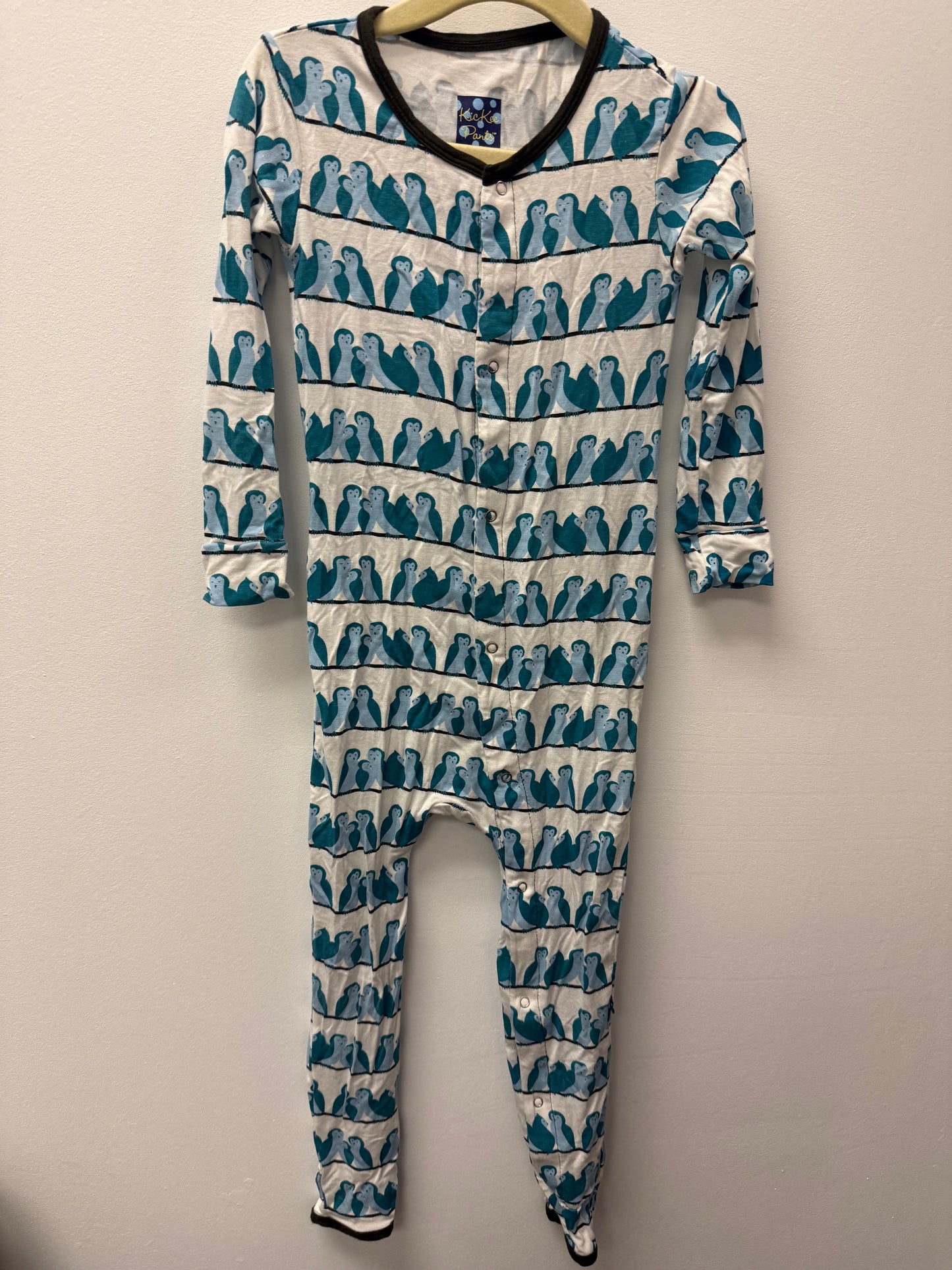 KICKEE PANTS OWL SLEEPER SIZE 4T