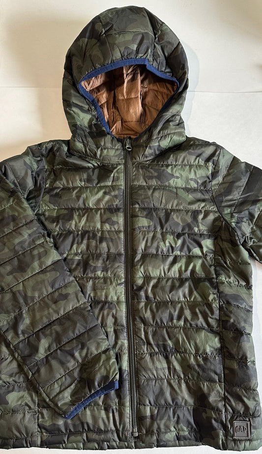 Gap, Camo Primaloft Water-Resistant Jacket - Size Medium (8-9)