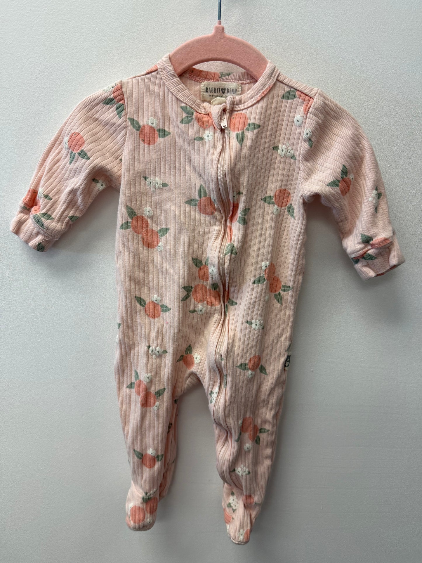 RABBIT+ BEAR PEACH SLEEPER SIZE 6-9M
