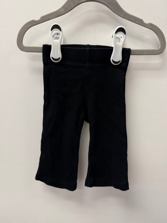 GEORGE BLACK RIBBED FLARE PANTS SIZE 0-3M