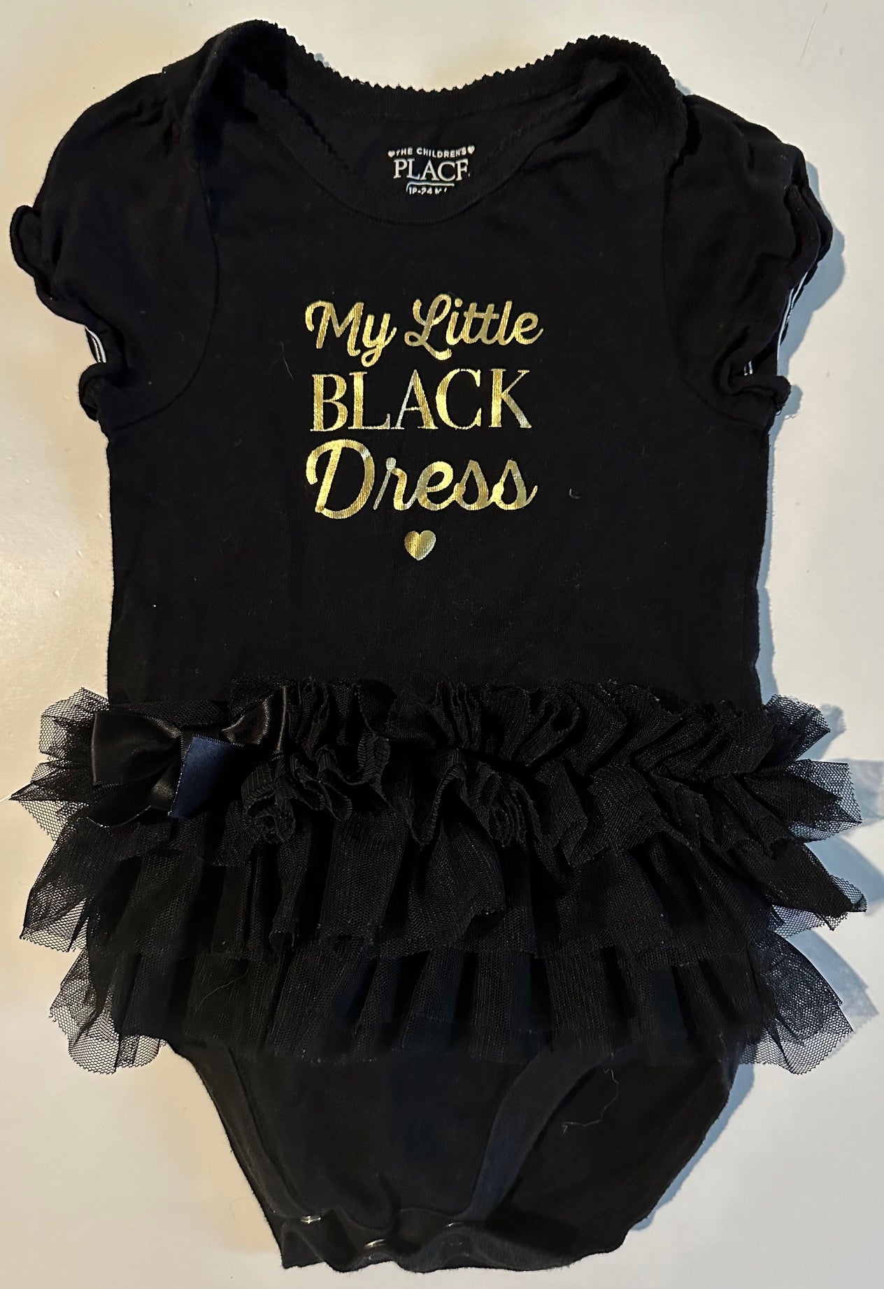 Children's Place, "My Little Black Dress" Tutu Onesie - 18-24 Months