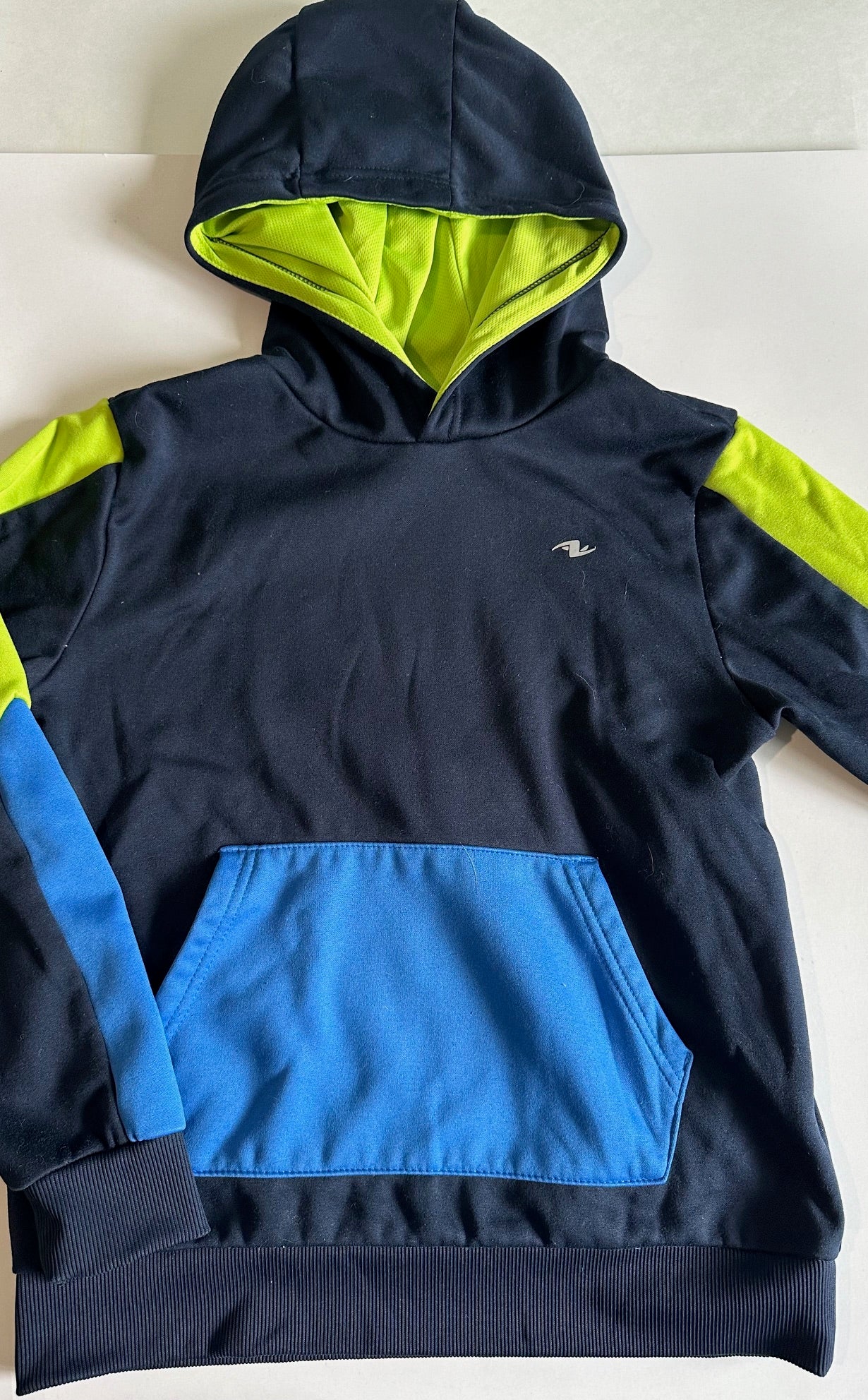Athletic Works, Blue and Green Pullover Hoodie - Size Large (10-12)