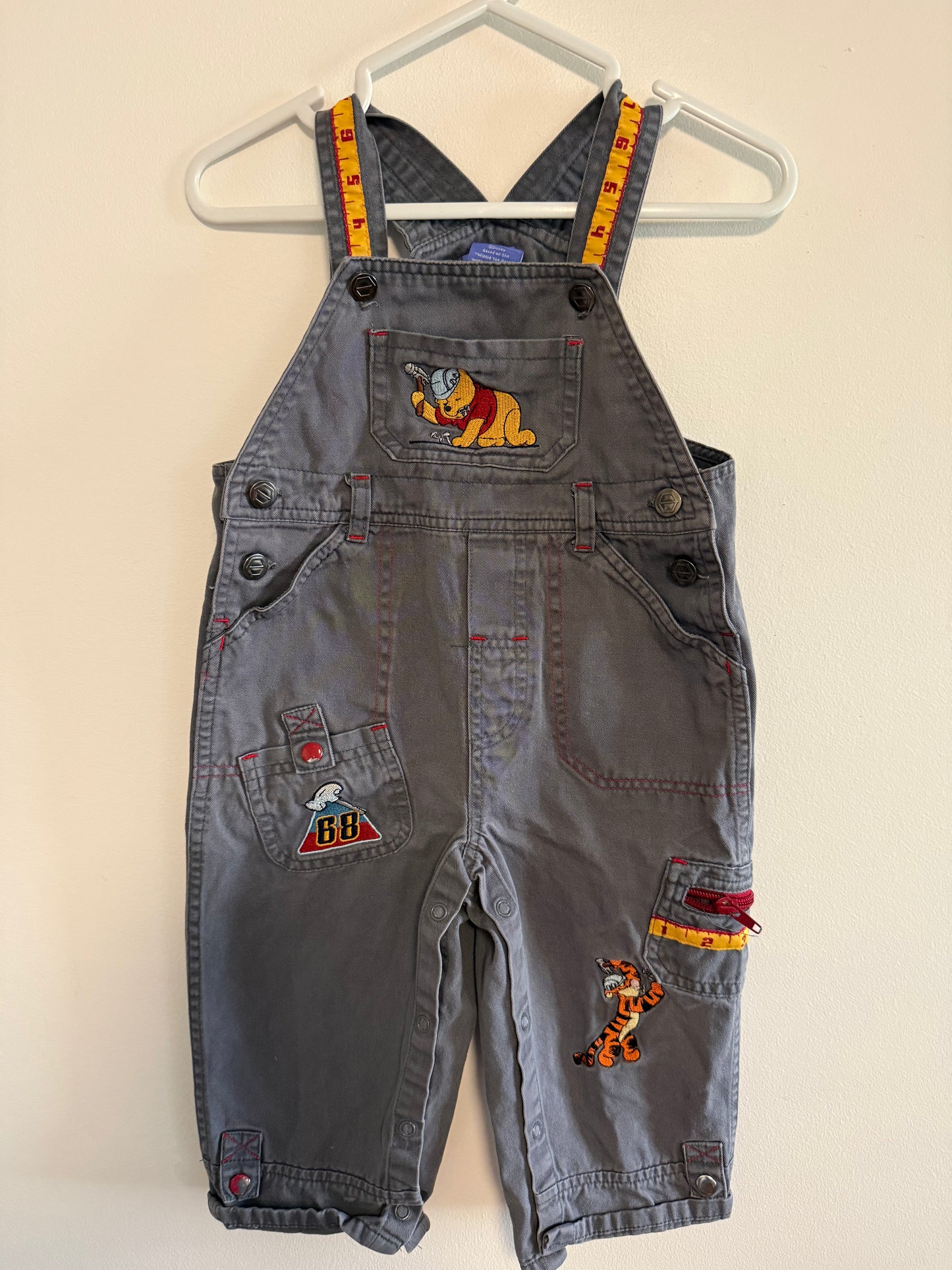 VINTAGE DISNEY WINNIE THE POOH OVERALLS SIZE 18M