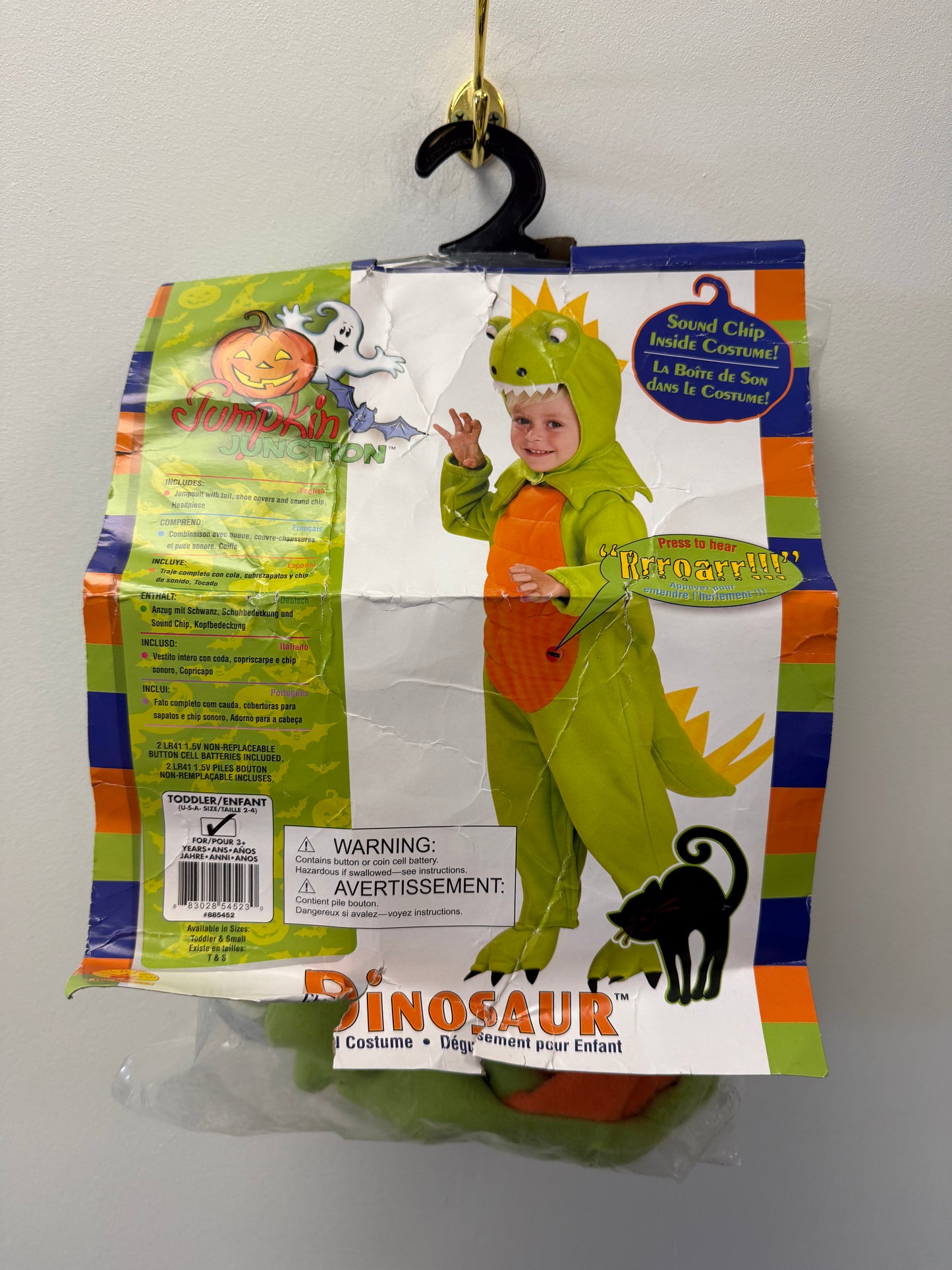 DINO COSTUME SIZE 2-4T