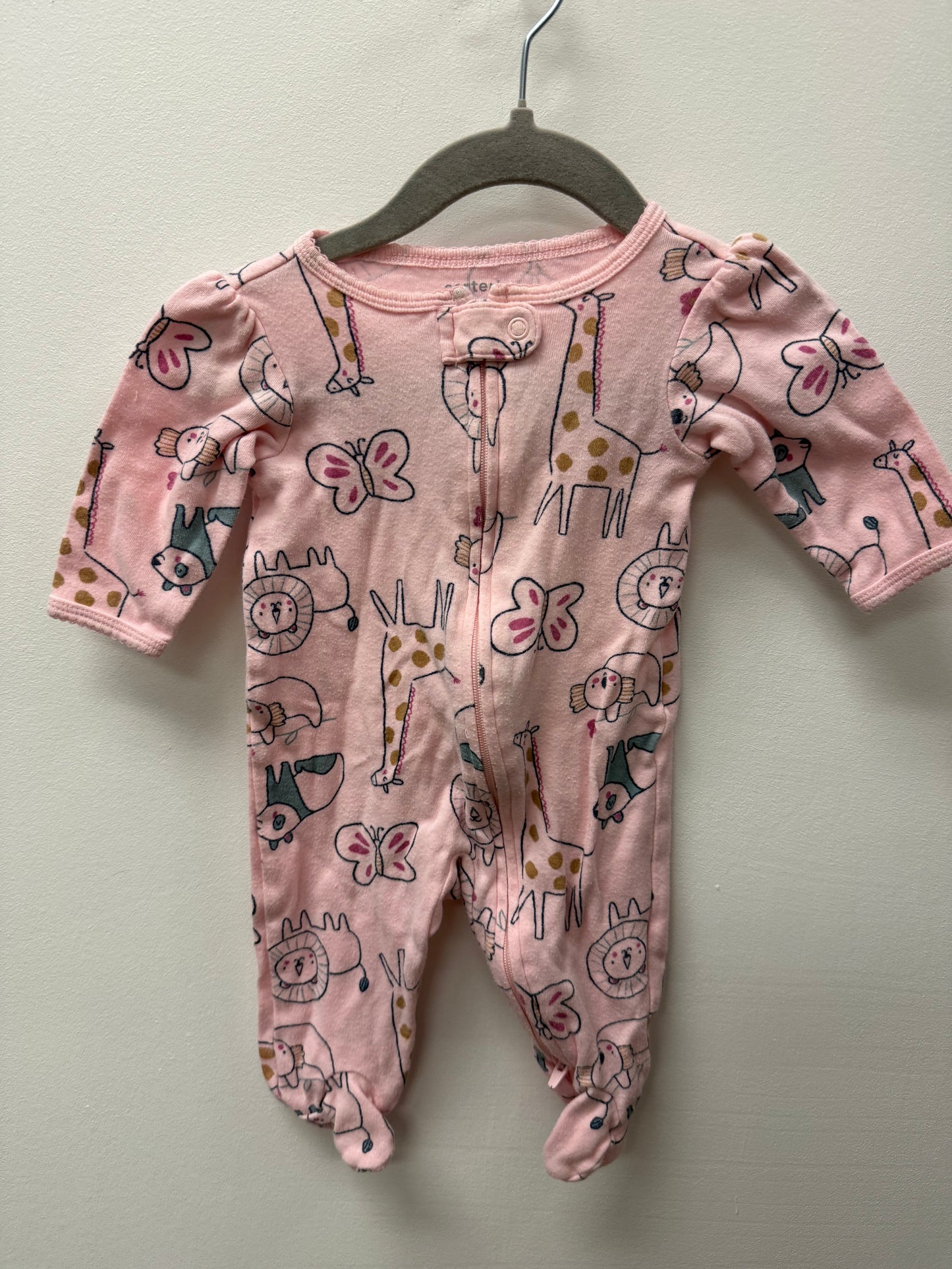 CARTERS SAFARI ANIMAL SLEEPER SIZE 3M