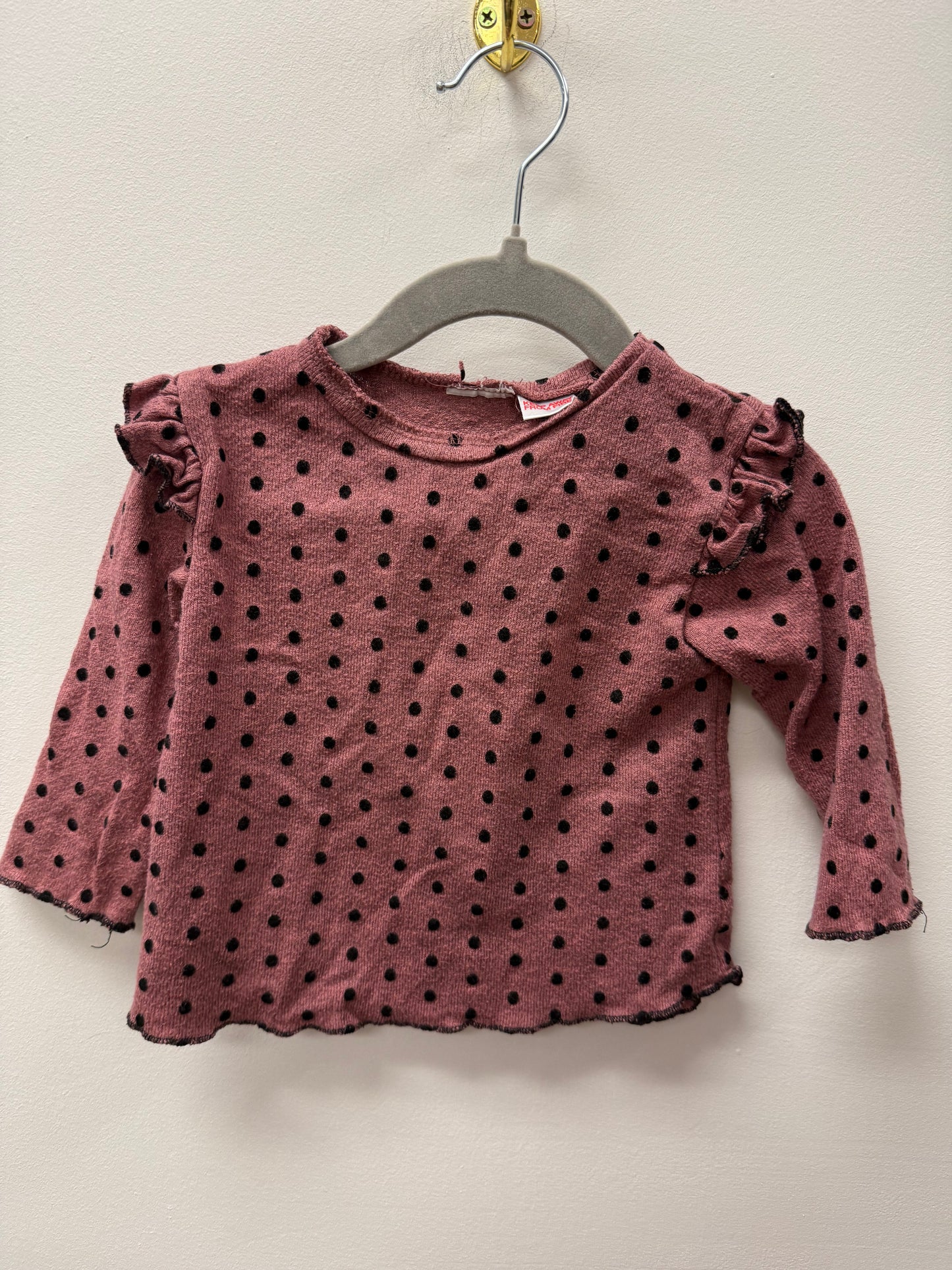 ZARA POLKA DOT SHIRT SIZE 6-9M