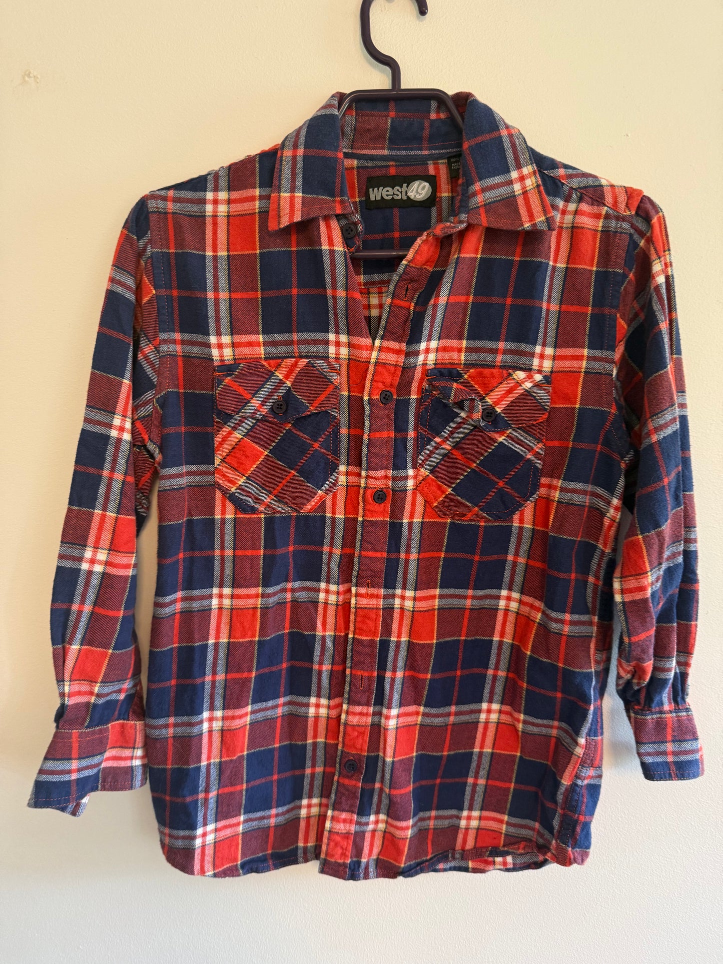 WEST 49 ORANGE PLAID SIZE 8-10