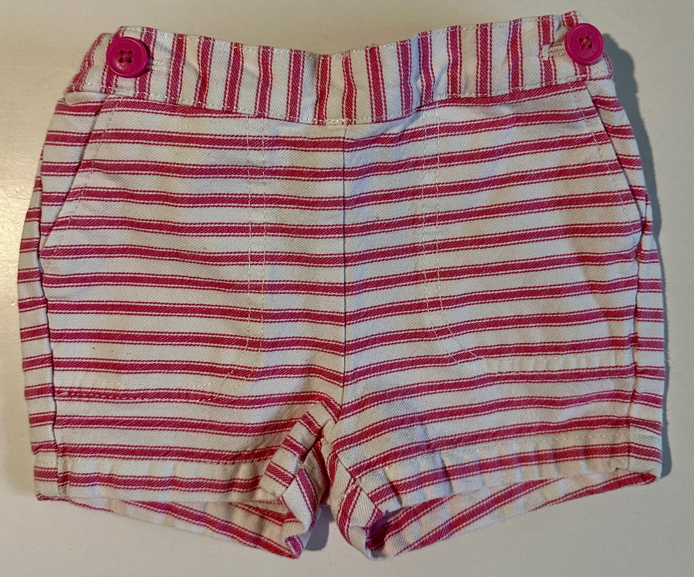 Baby Gap, Pink and White Striped Shorts - 6-12 Months