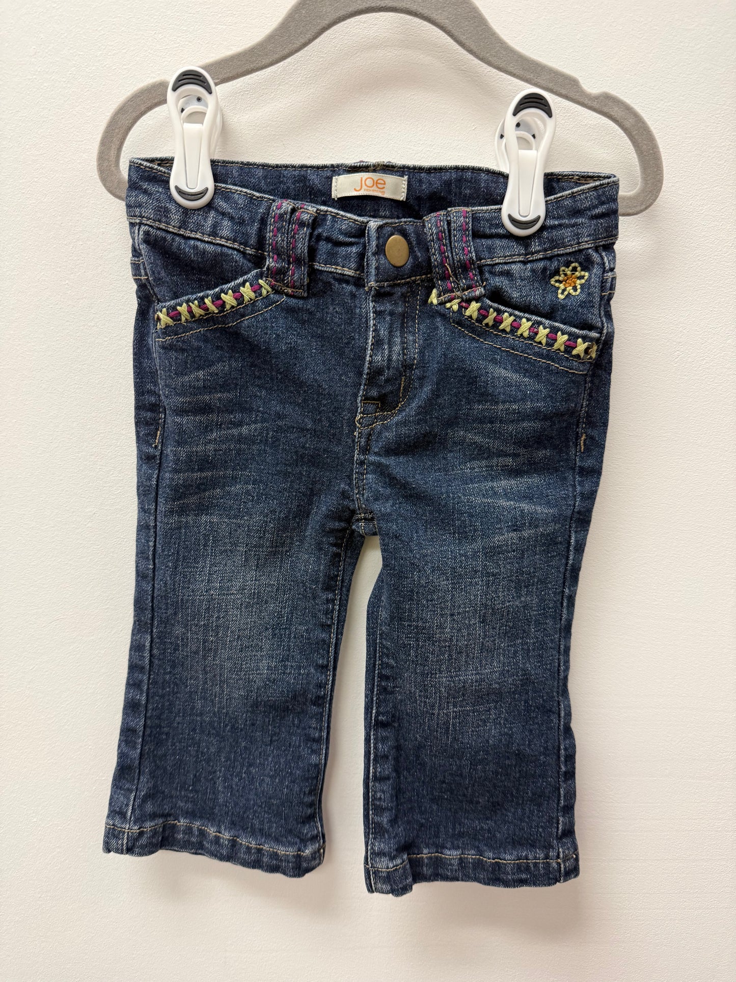 JOE FRESH FLORAL JEANS SIZE 1 (12M)