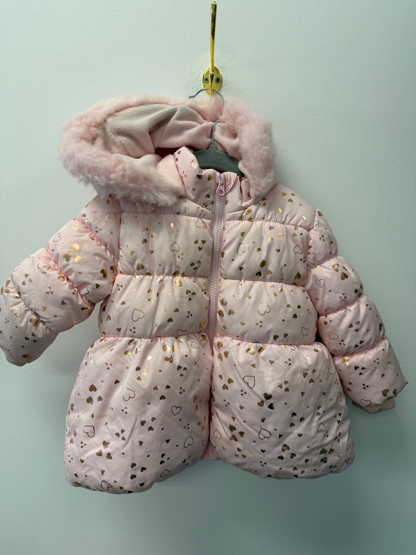 GEORGE FLEECE LINED PUFFER COAT SIZE 12-18M