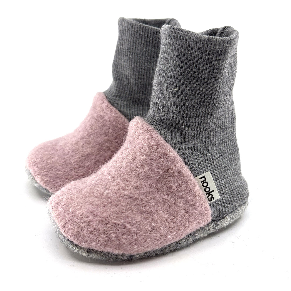 NOOKS  Pre-Walking Soft Wool Booties