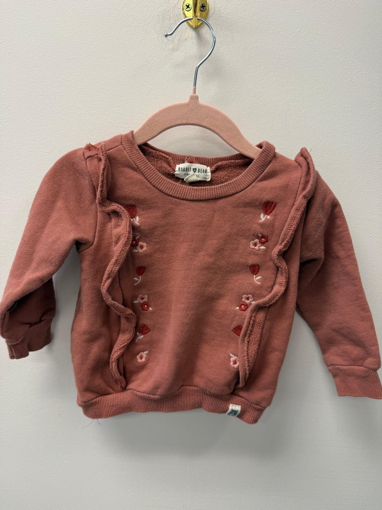 RABBIT + BEAR FLORAL CREW SIZE 18M