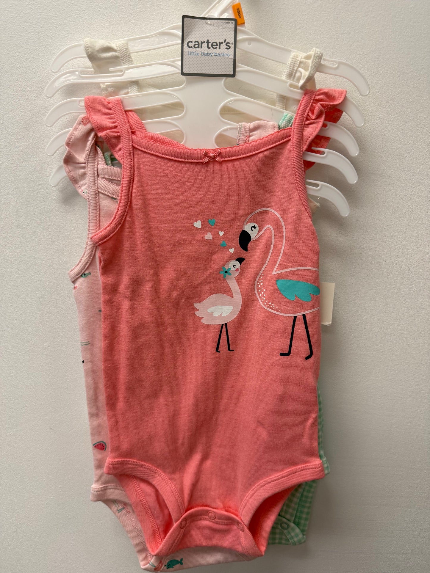 NEW 4 PACK OF CARTERS ONESIES SIZE 12M