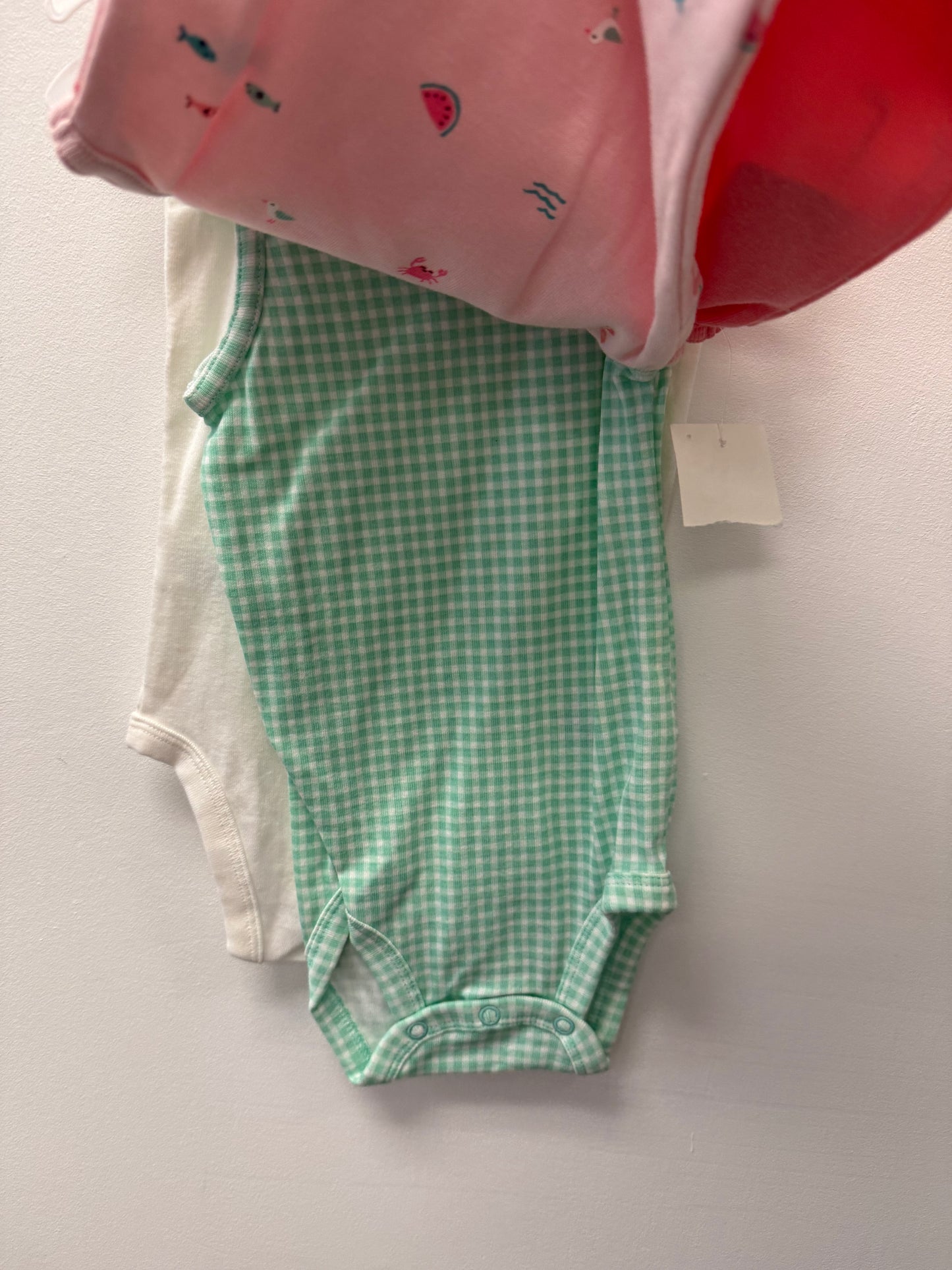 NEW 4 PACK OF CARTERS ONESIES SIZE 12M