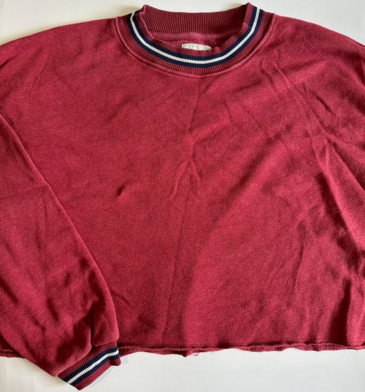 *Adult* American Eagle, Burgundy Crop Sweatshirt - Size Medium