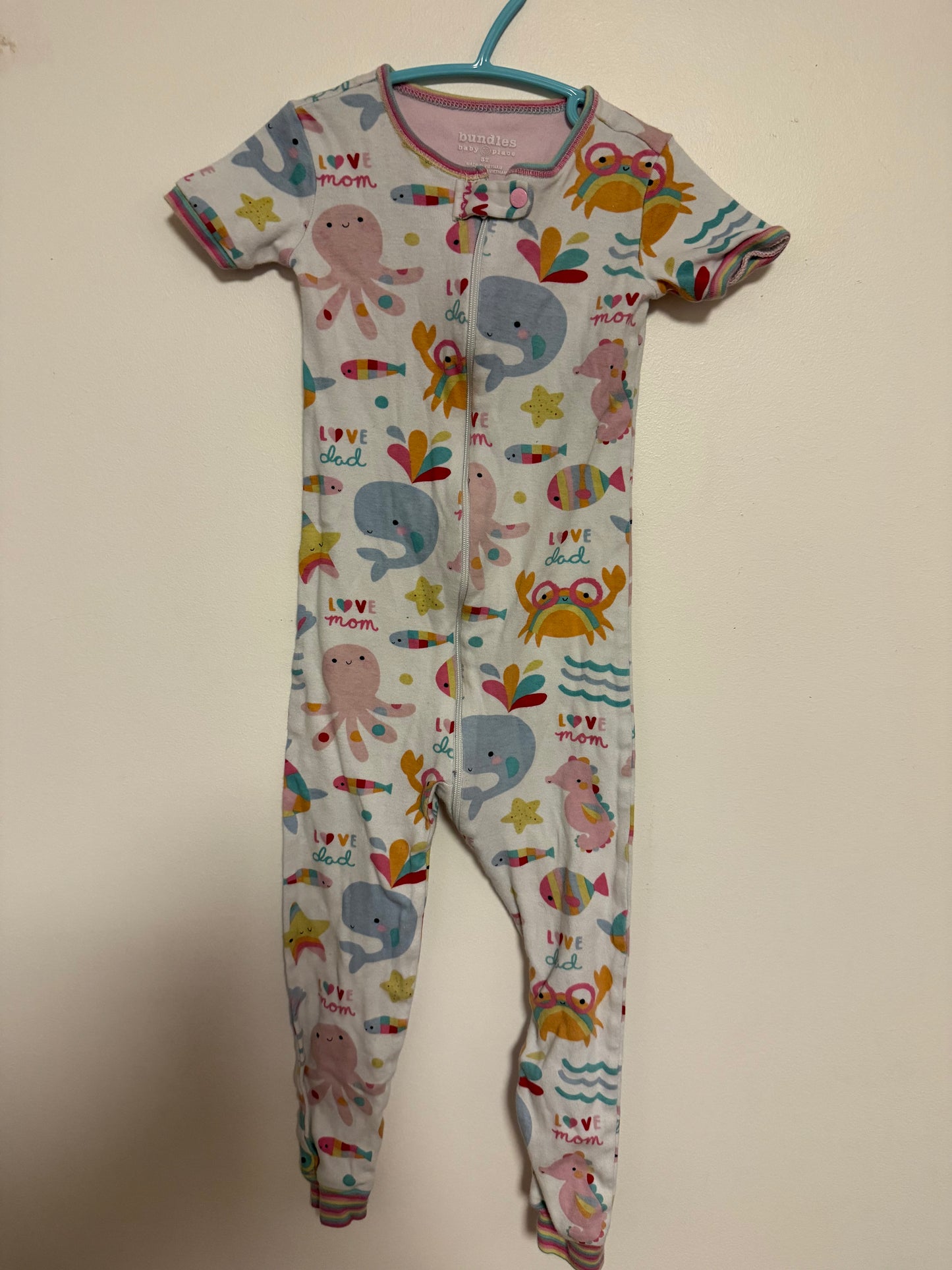 BUNDLES OCEAN SLEEPER SIZE 3T