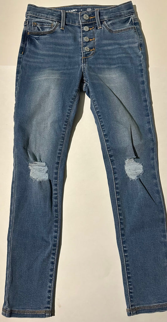 Old Navy, Distressed High-Rise Rockstar Super Skinny Jeggings - Size 8