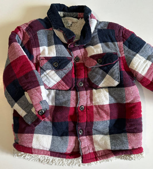 George, Sherpa-Lined Button-Up Coat - 18-24 Months