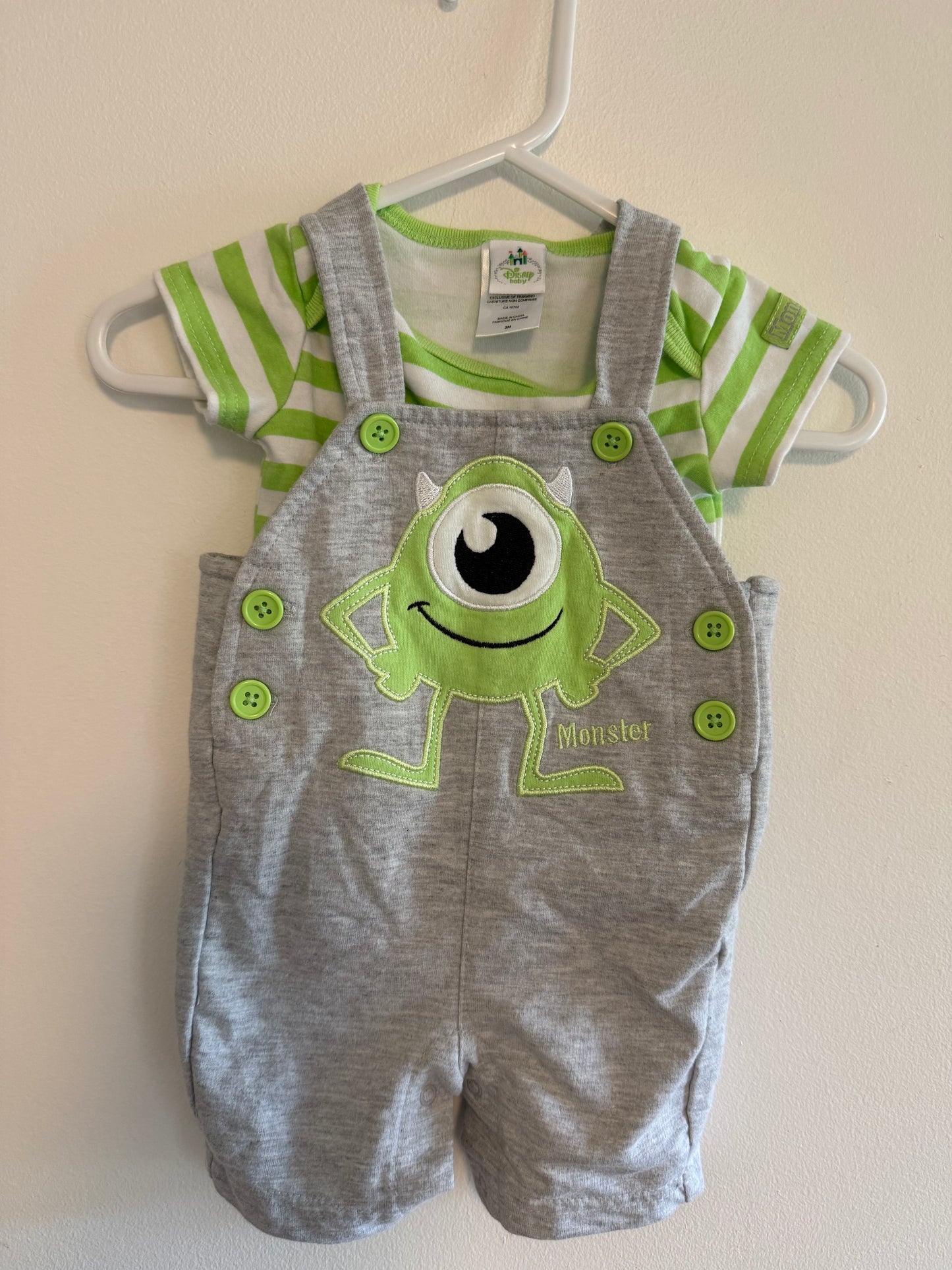 MONSTERS INC OVERALL SET SIZE 3M