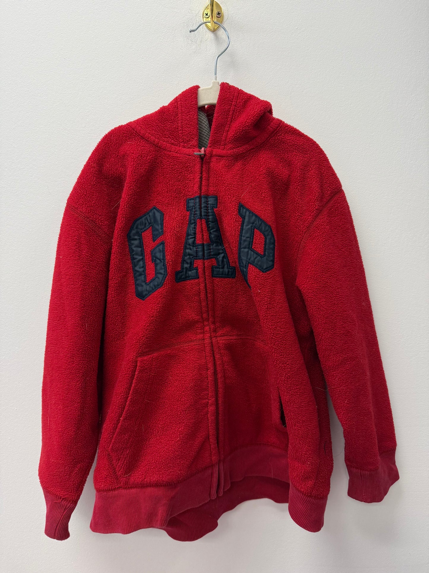 GAP RED FLEECE SWEATER SIZE 7-8