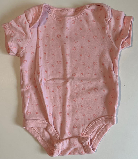 Rococo, Pink Onesie with Little Hearts - 6 Months