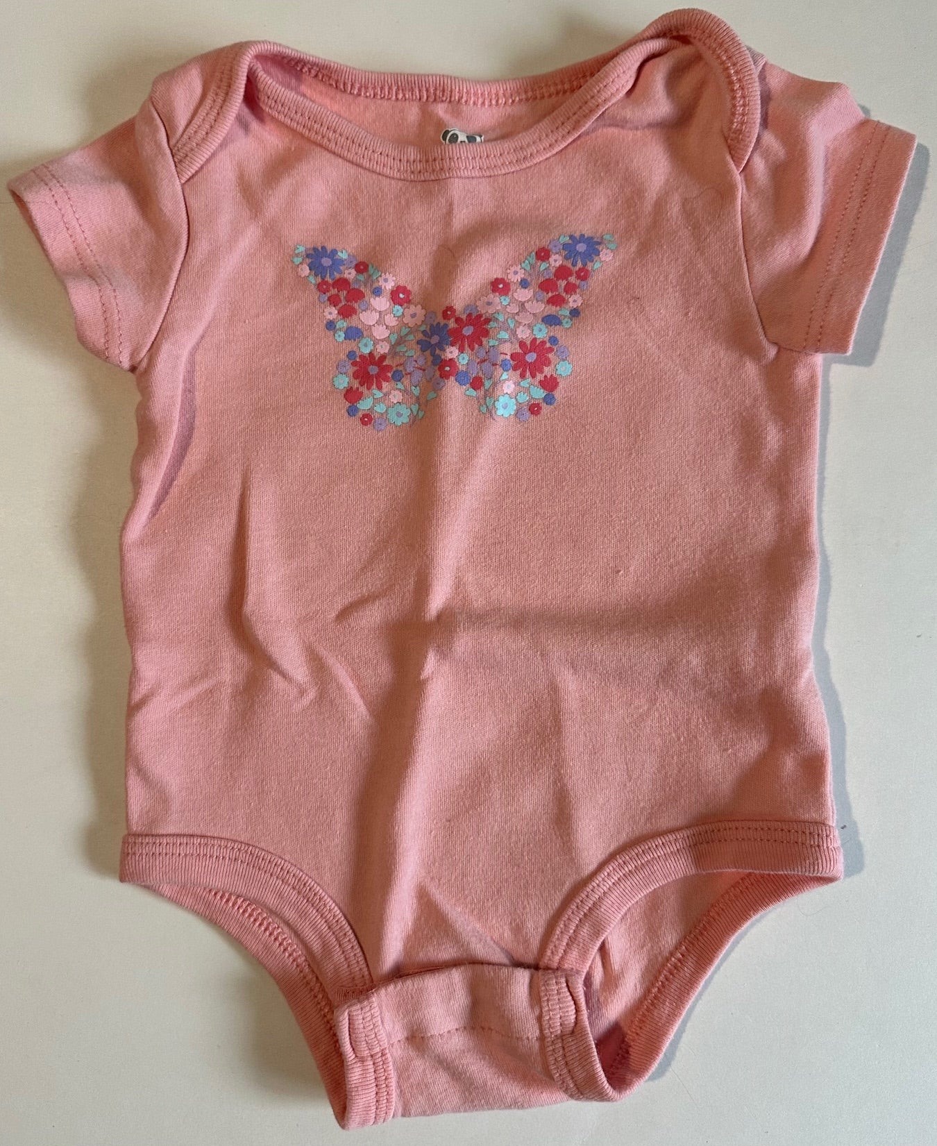 Rococo, Pink Butterfly Onesie - 6 Months