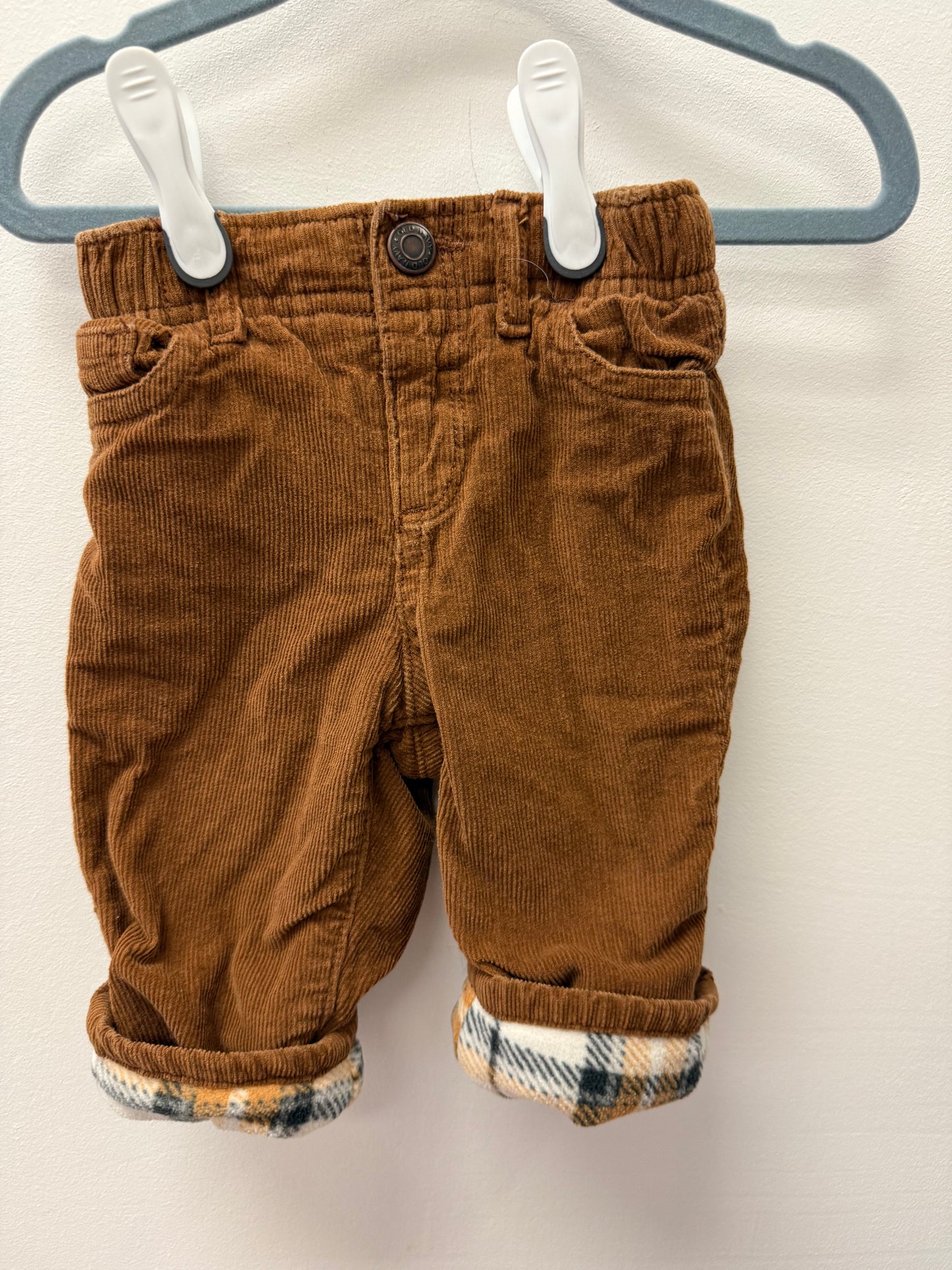 OLD NAVY COURDAROY LINED PANTS SIZE 3-6M