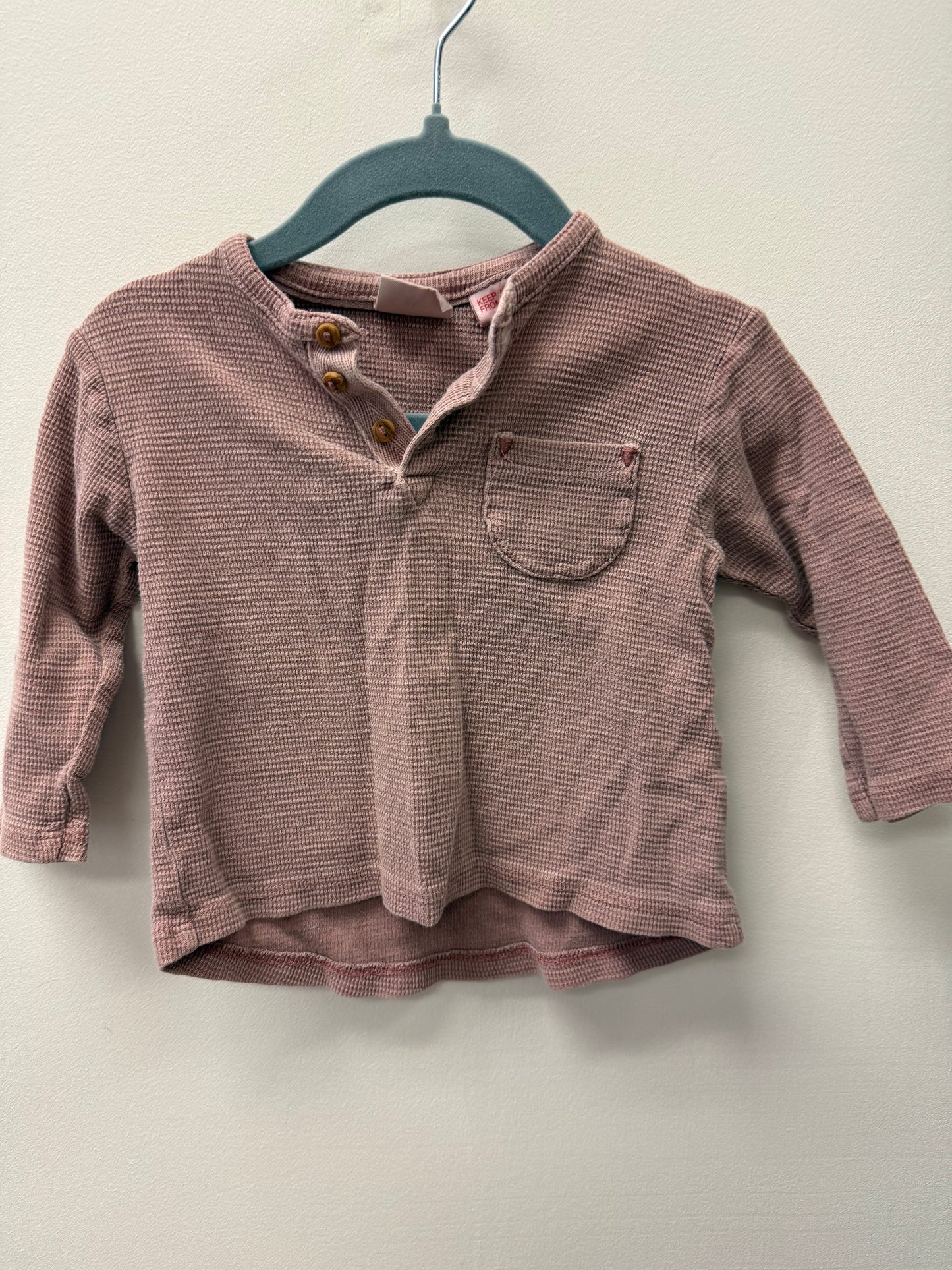 ZARA WAFFLE KNIT SHIRT SIZE 3-6M