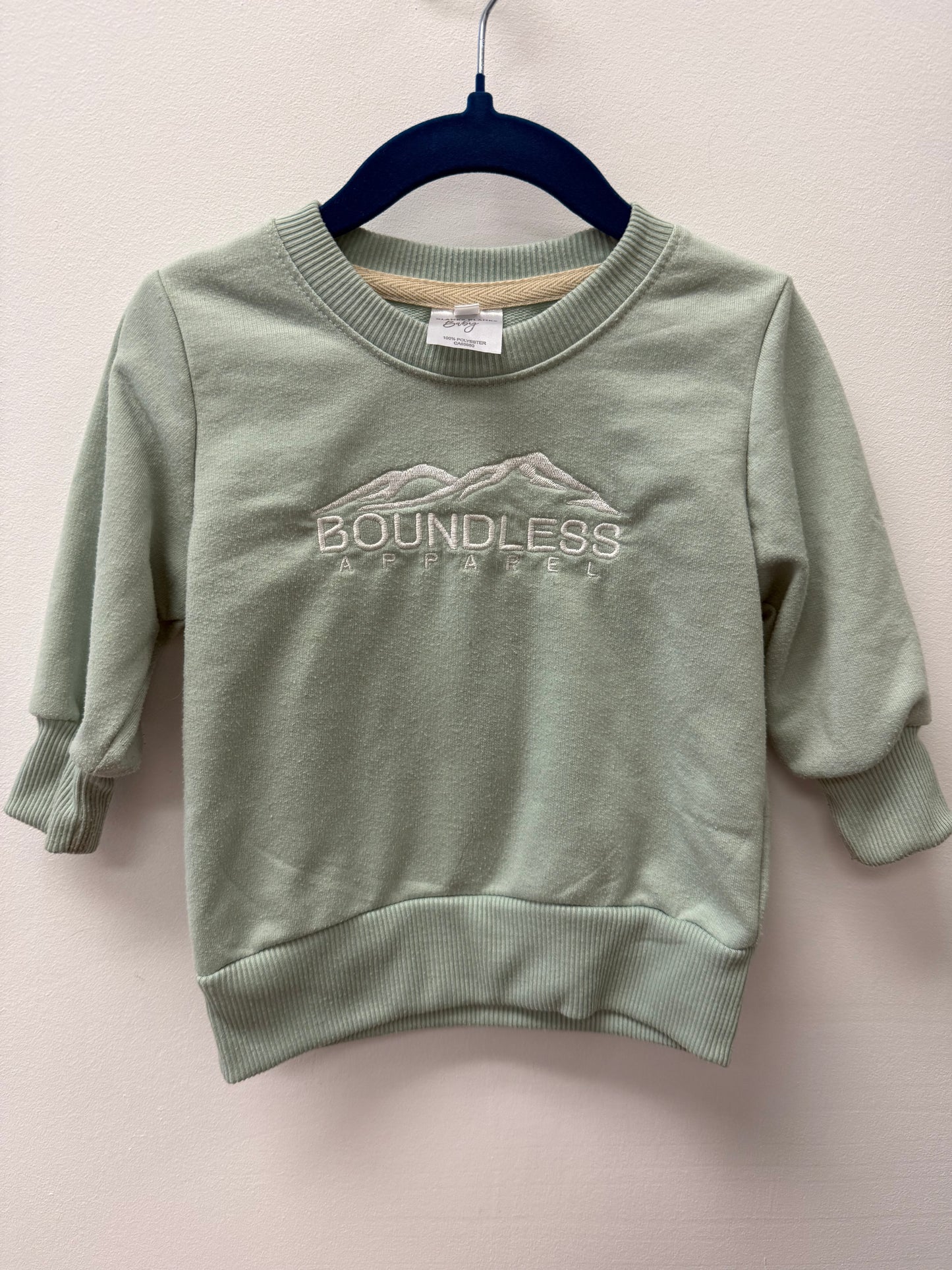 BOUNDLESS APPAREL CREW SIZE 12-18M