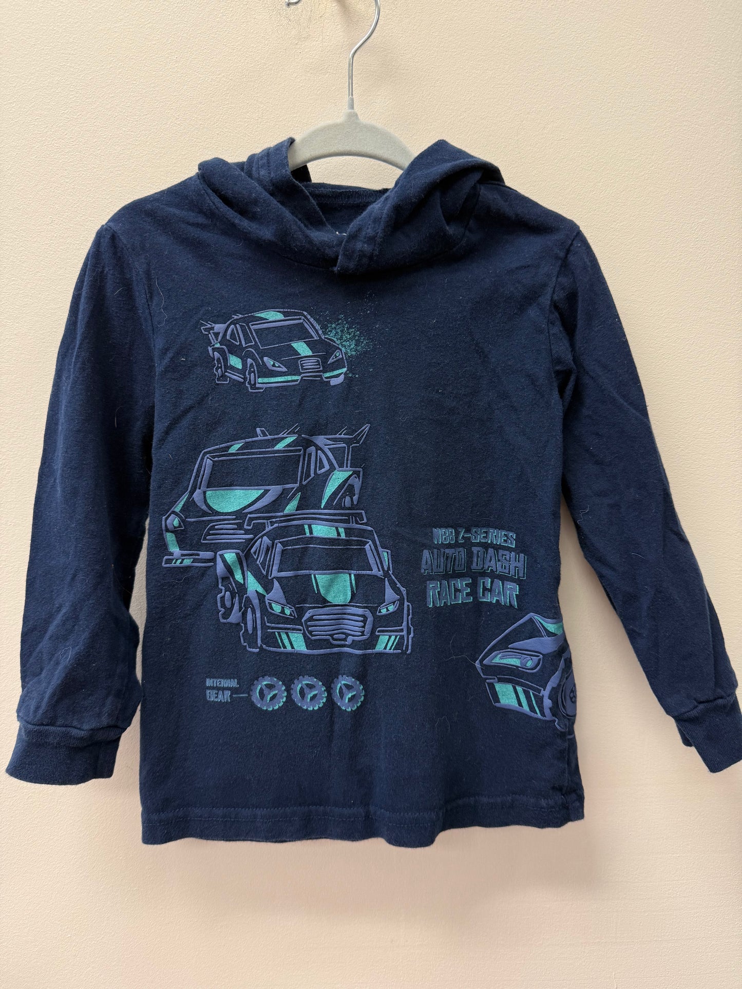 CARTERS HOODED RACE CAR SHIRT SIZE 2T