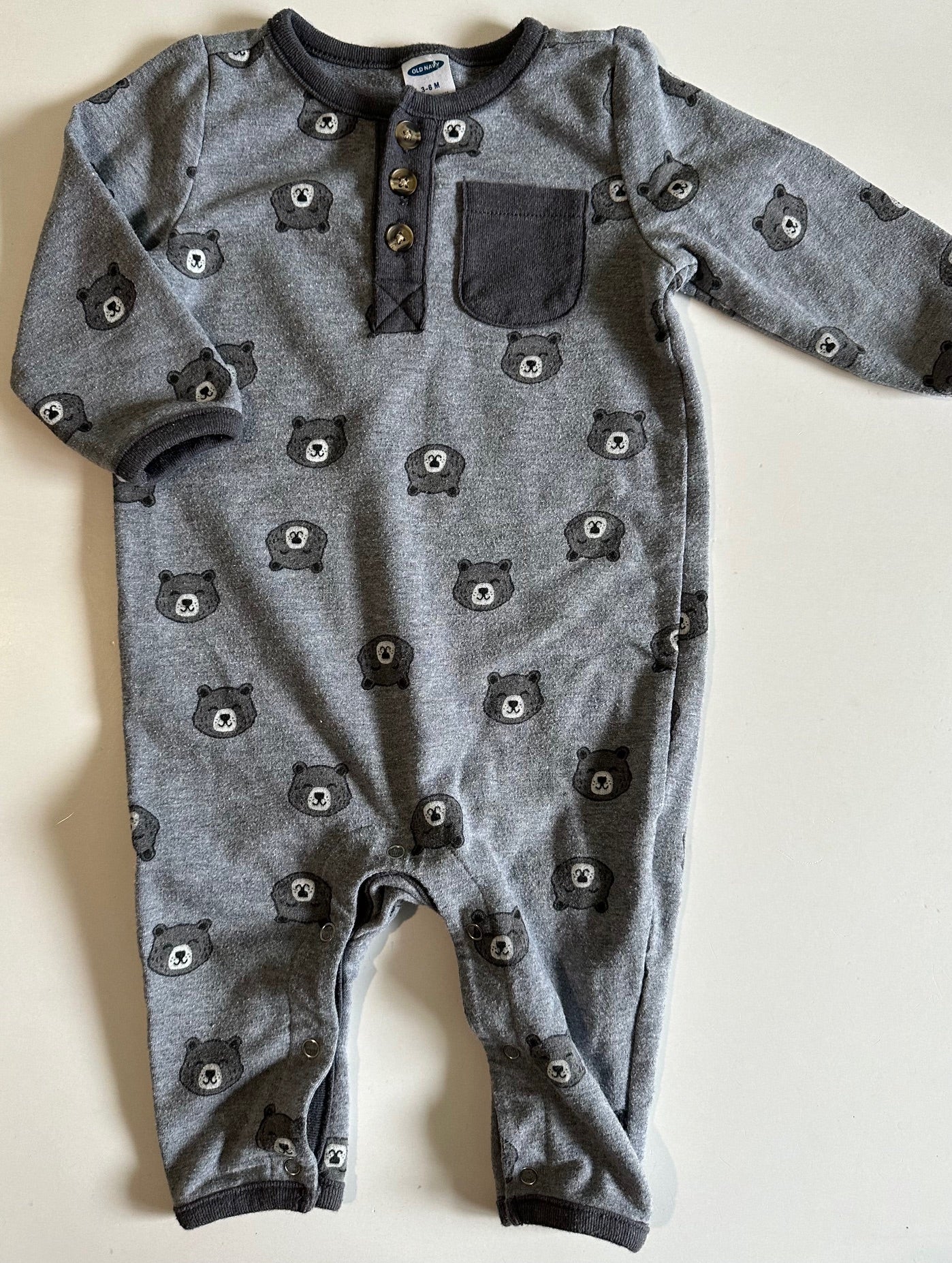 *Play* Old Navy, Grey Bears Outfit - 3-6 Months