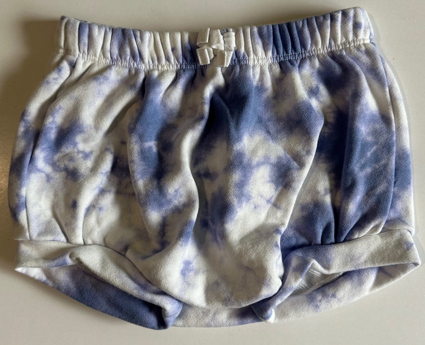 Unknown Brand, White and Blue/Purple Tie-Dye Shorts - 18 Months