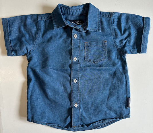 Ben Sherman, Denim Button-Up T-Shirt - 18 Months