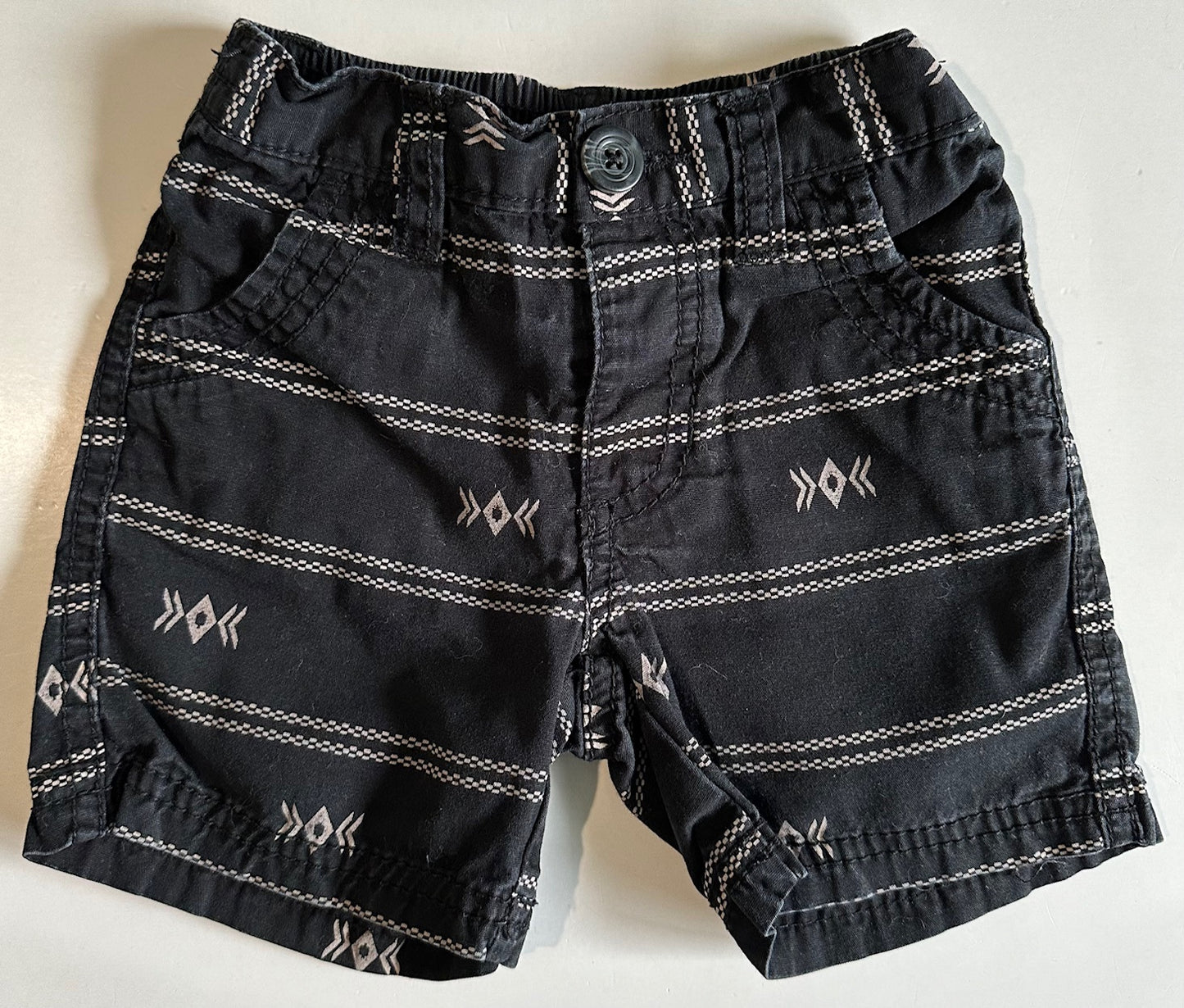 Old Navy, Black and Beige Shorts - 6-12 Months