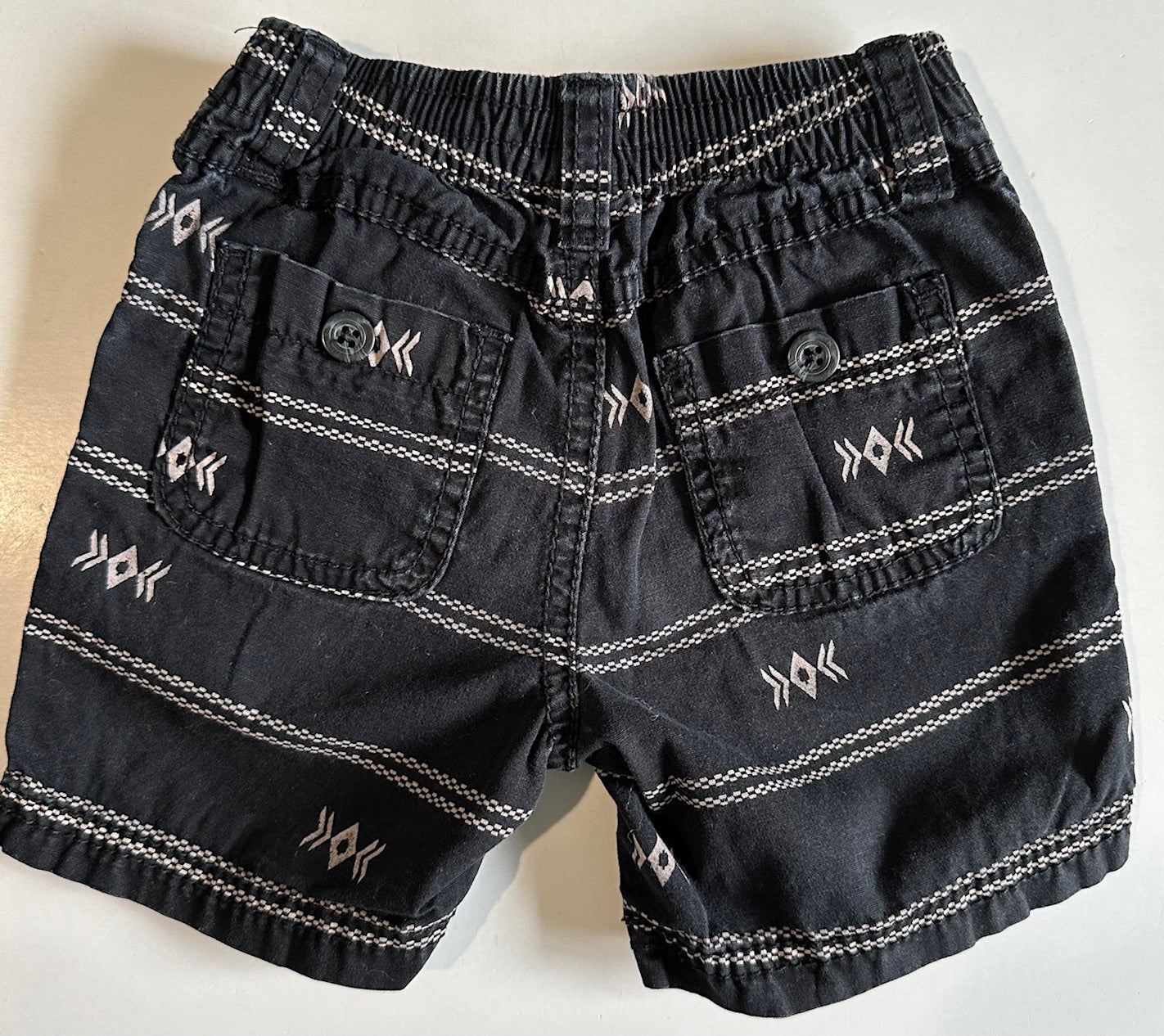 Old Navy, Black and Beige Shorts - 6-12 Months