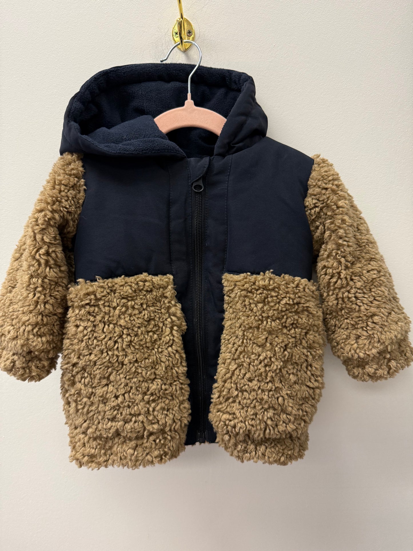 MILES THE LABEL FLEECE LINED PUFFER COAT SIZE 12M