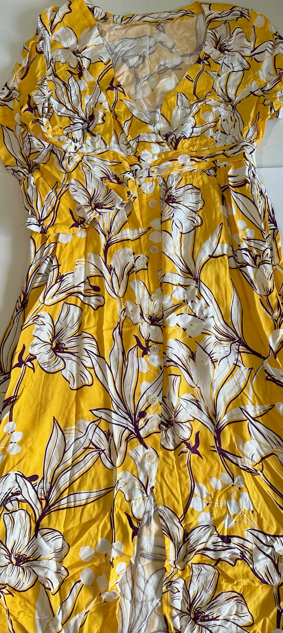 *Adult* *New* Cupshe, Yellow Floral Long Dress - Size Medium