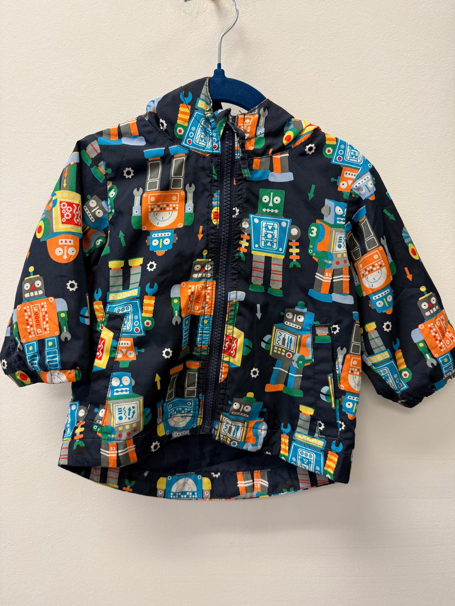 CHILDRENS PLACE LINED ROBOT COAT SIZE 6-9M