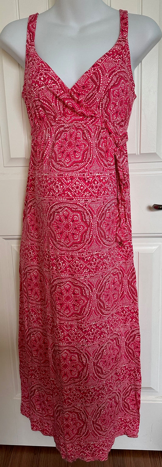Old Navy, Pink Patterned Long Summer Maternity Dress - Size XS