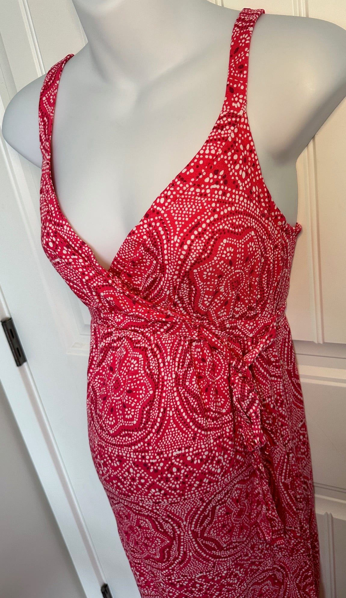 Old Navy, Pink Patterned Long Summer Maternity Dress - Size XS