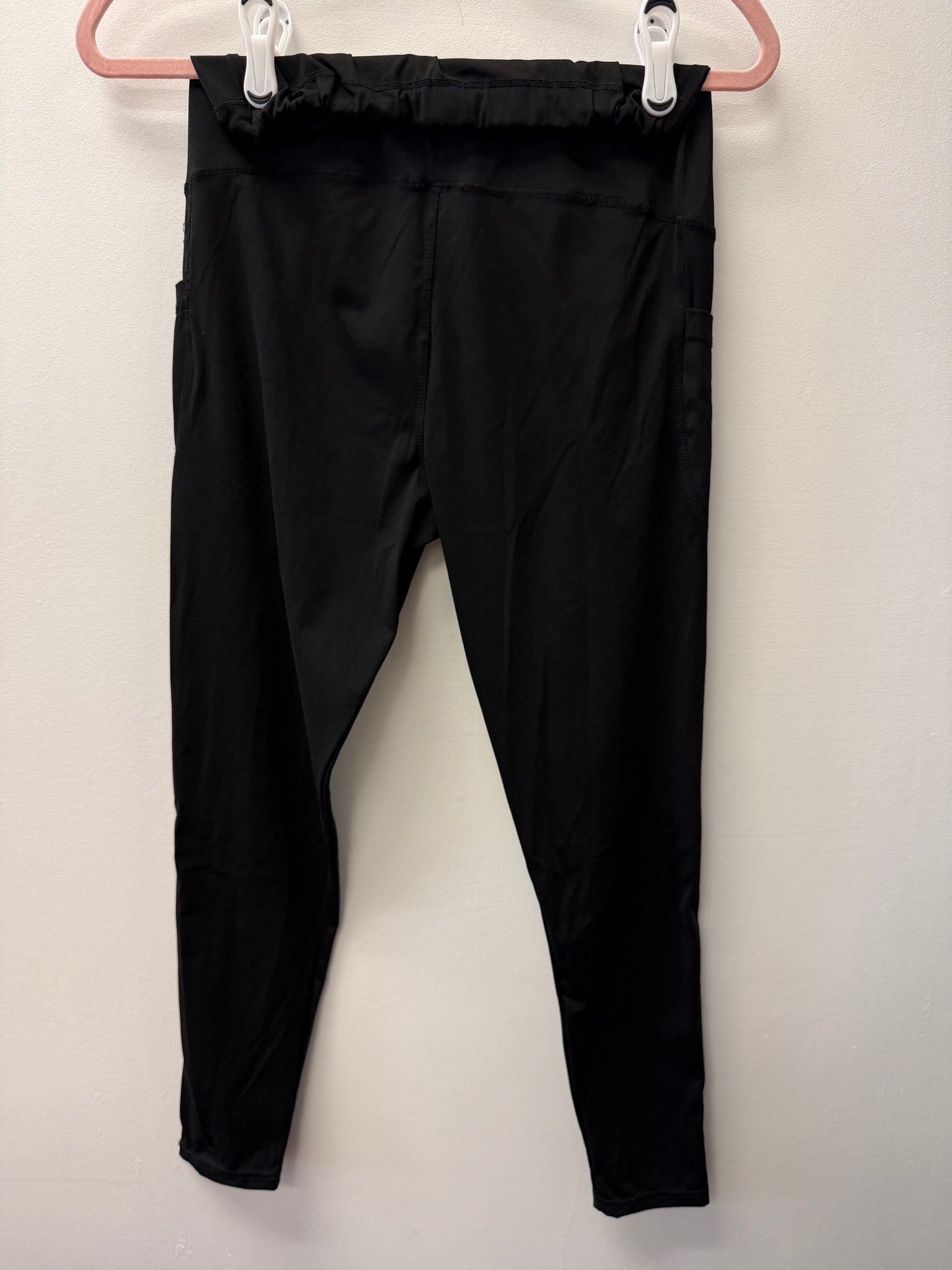 BLACK MATERNITY LEGGINGS WITH POCKETS SIZE MEDIUM