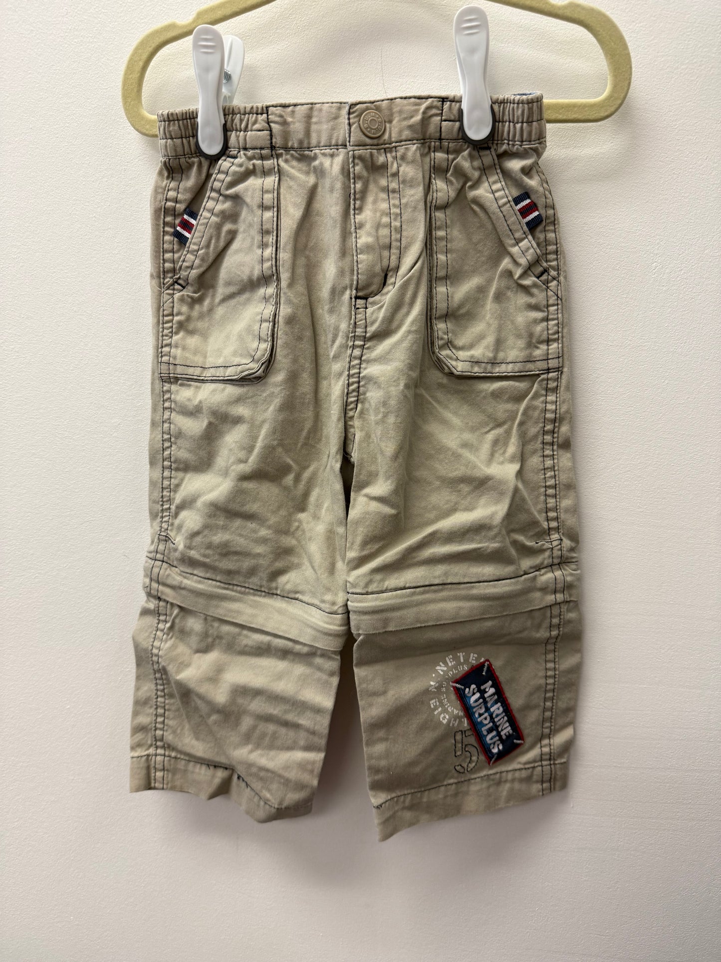 BUM EQUIPMENT ZIP OFF PANTS SIZE 18M