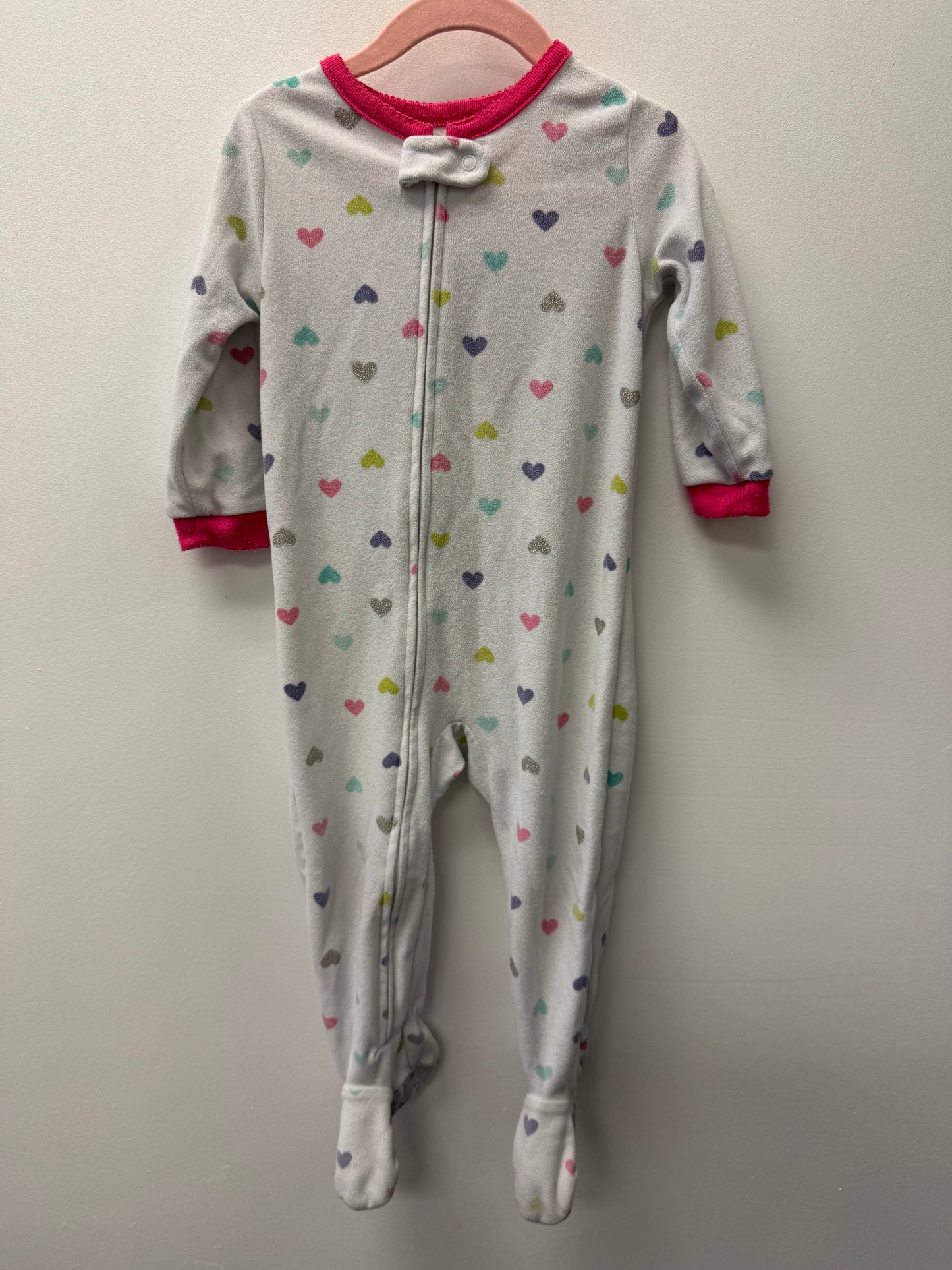 CARTERS FLEECE HEART SLEEPER SIZE 18M