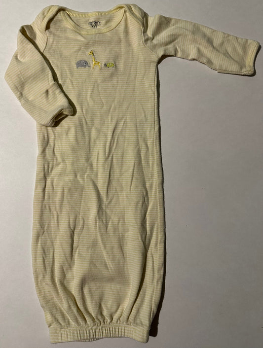 Carter's, Yellow Striped Sleep Gown - Newborn