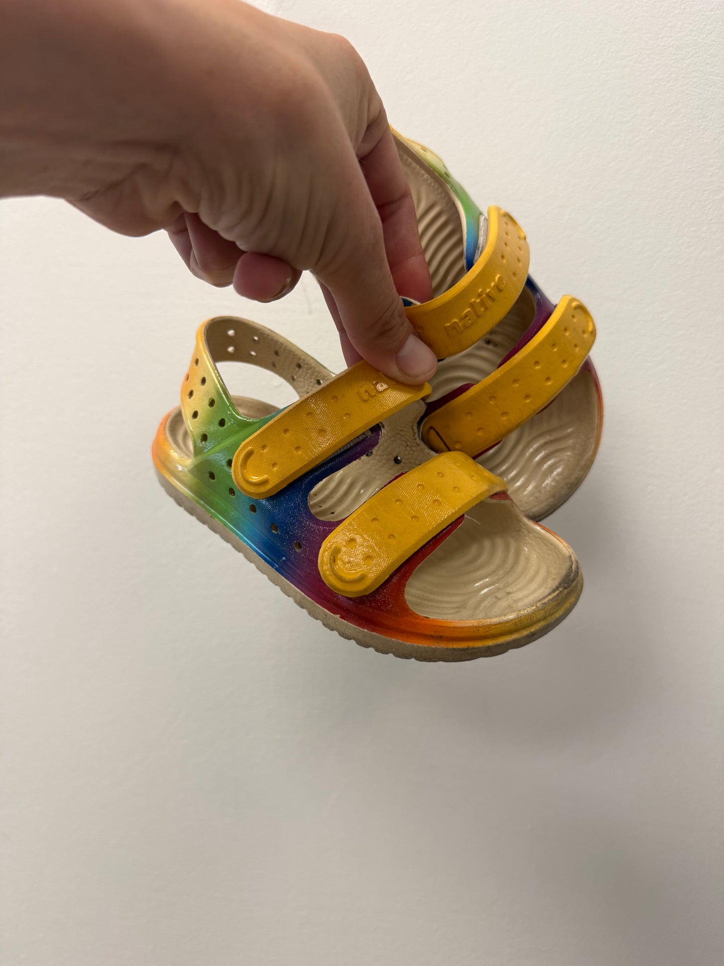 NATIVE RAINBOW COLOR SHOES SIZE 8